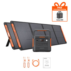 Jackery Explorer 2000 V2 Solar Generator with 2x SolarSaga 200W Solar Panel