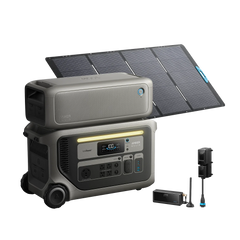 Anker SOLIX F3000 Portable Power Station + BP3000 Expansion Battery + 400w Portable Solar Panel + Power Saver Kits