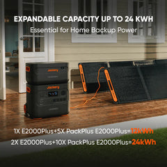 Jackery Explorer 2000 Plus Solar Generator with 2x Battery Pack + 2x 200W Solar Panel