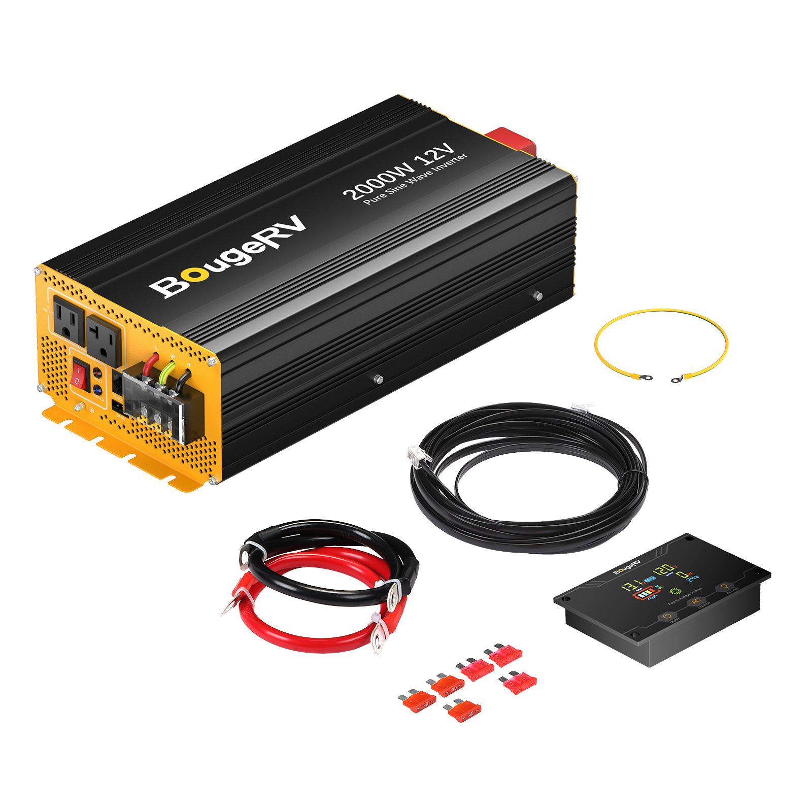 BougeRV 12V 400 Watt Rigid Solar System Kit