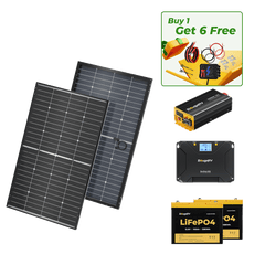 BougeRV 12V 400 Watt Rigid Solar System Kit