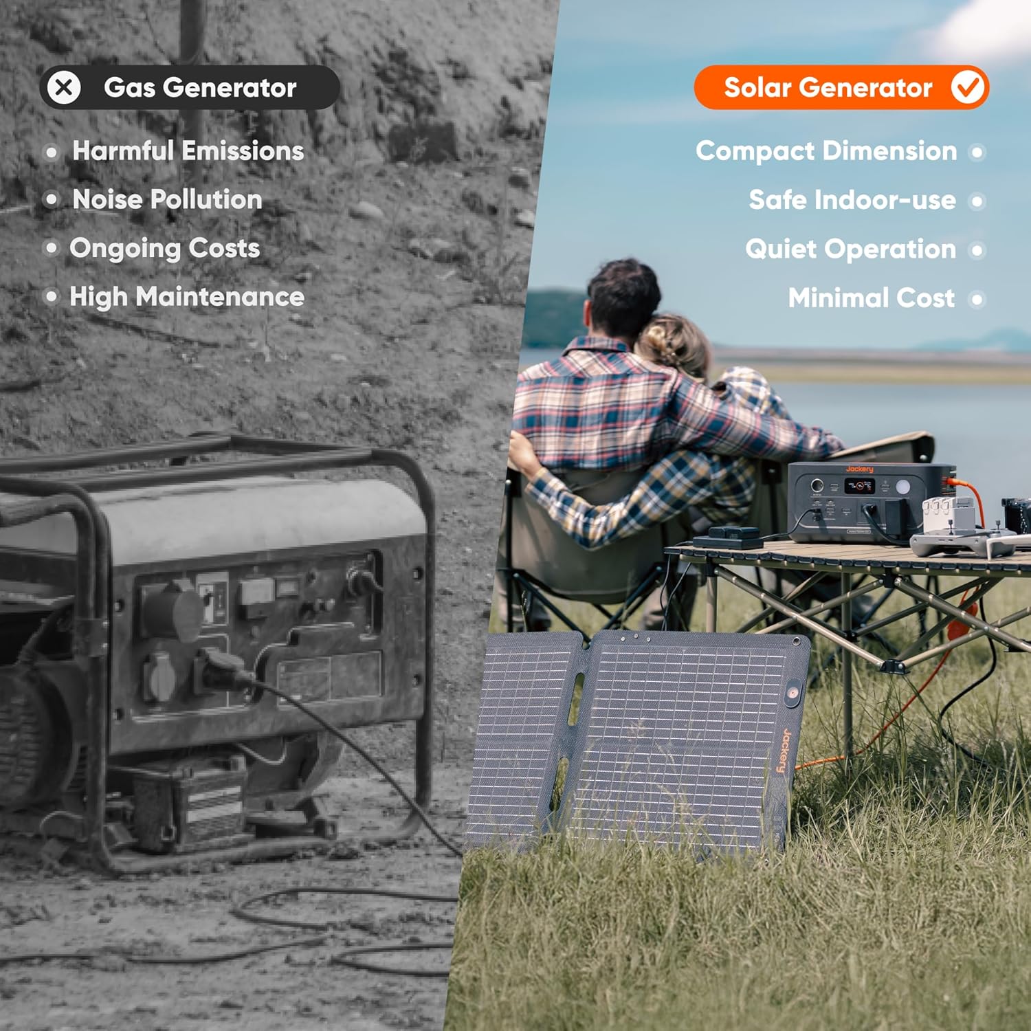 Jackery Explorer 500 v2 Black 512Wh Lightweight Portable Power Station