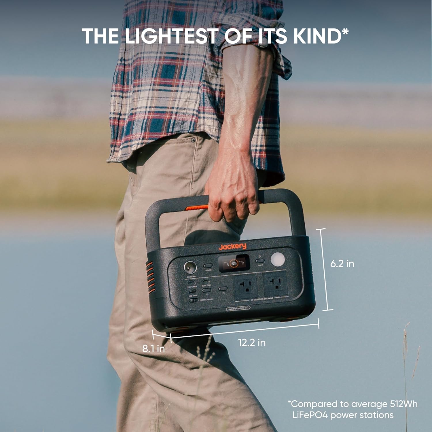 Jackery Explorer 500 v2 Black 512Wh Lightweight Portable Power Station
