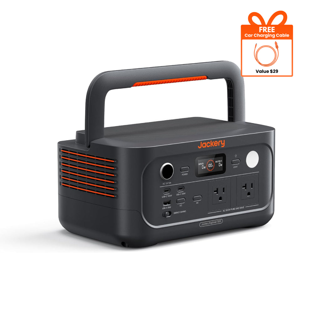 Jackery Explorer 500 v2 Black 512Wh Lightweight Portable Power Station