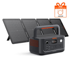 Jackery Explorer 500 v2 512Wh Portable Power Station with SolarSaga 100W Air Solar Panel