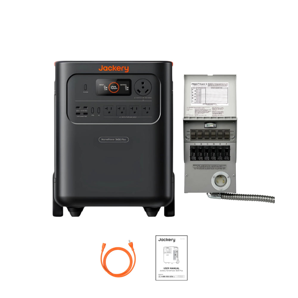 Jackery HomePower 3600 Plus 3584Wh Power Station with Manual Transfer Switch