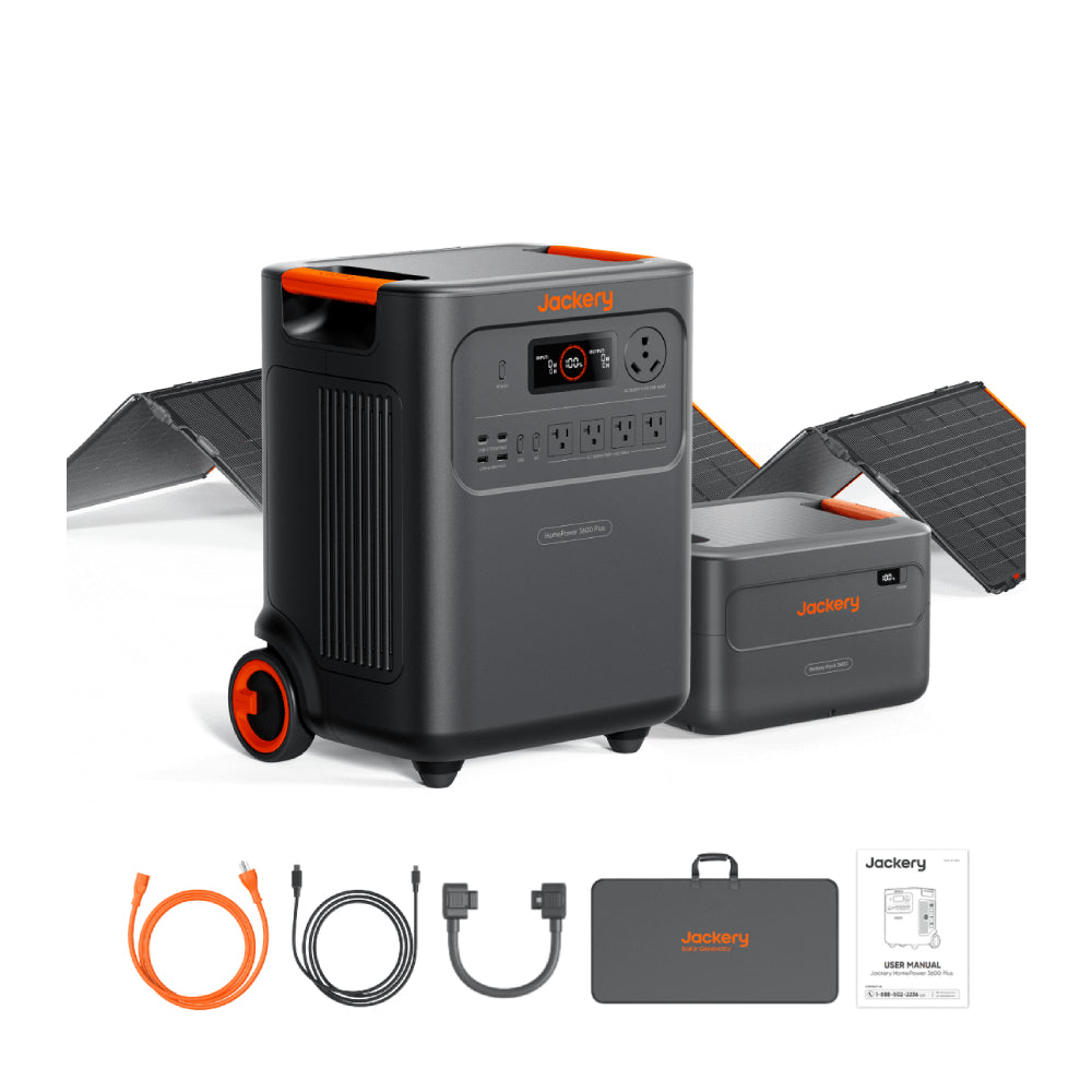 Jackery HomePower 3600 Plus (7.2kWh) Solar Generator with SolarSaga 500X Solar Panel