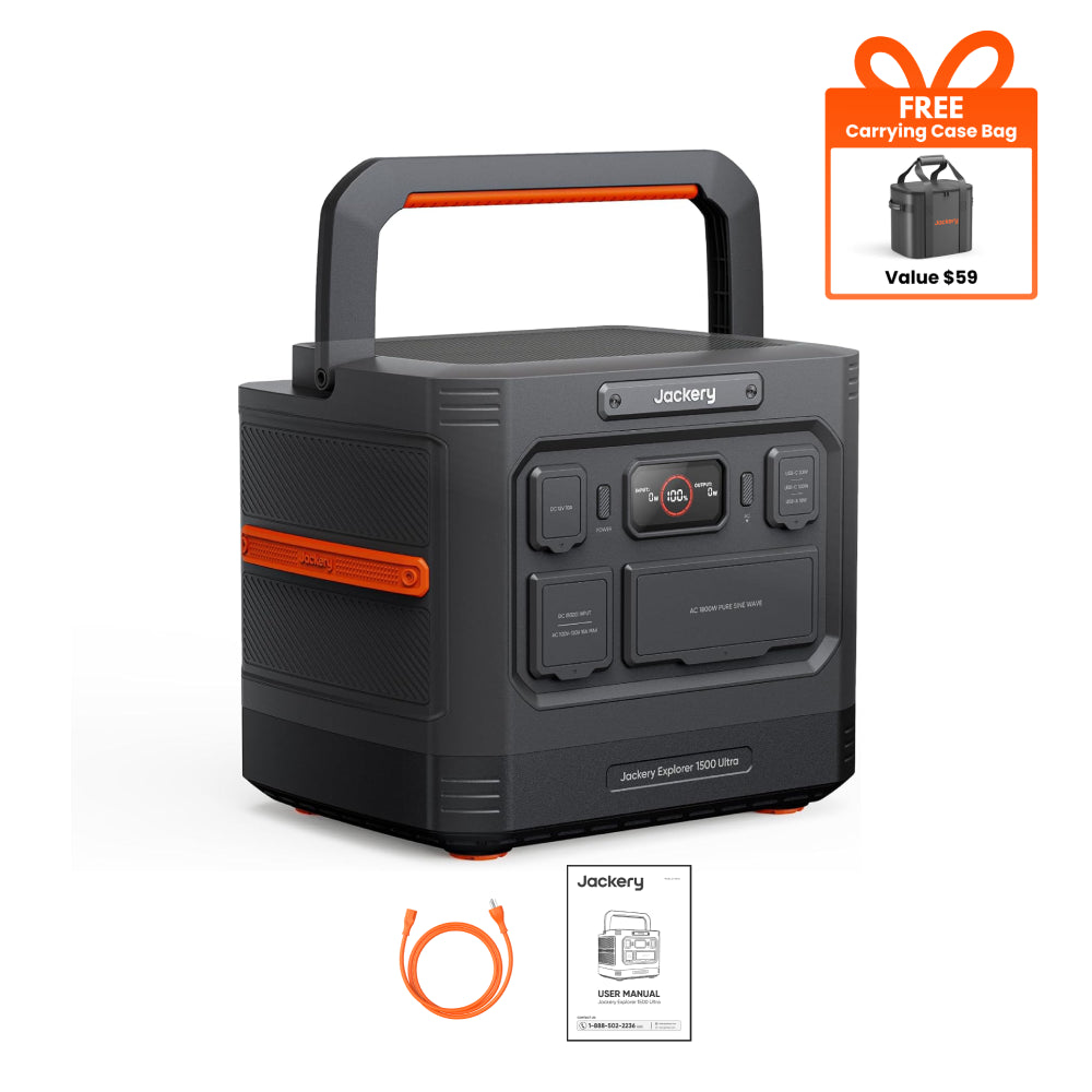 Jackery Explorer 1500 Ultra 1536Wh Dustproof & Waterproof Portable Power Station