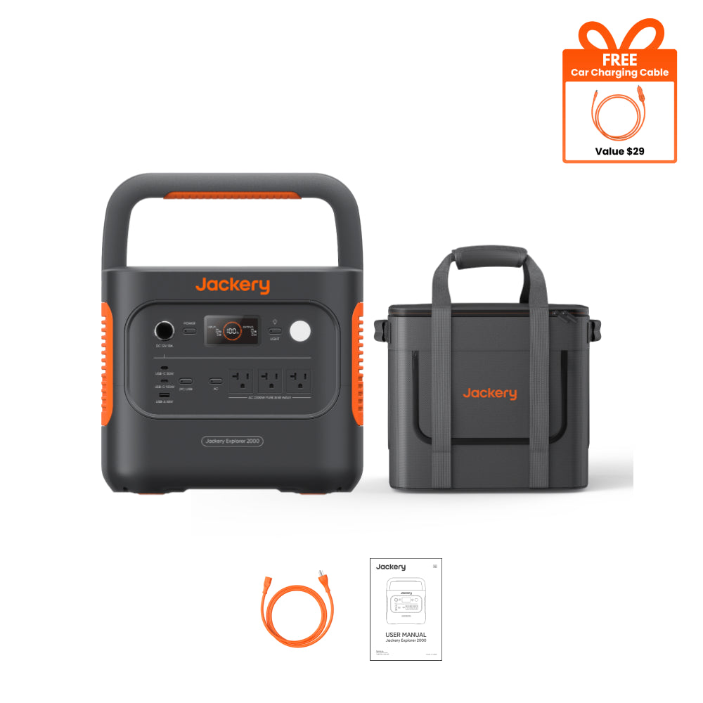 Jackery Explorer 2000 V2 Portable Power Station with Extreme Guard Carrying Bag