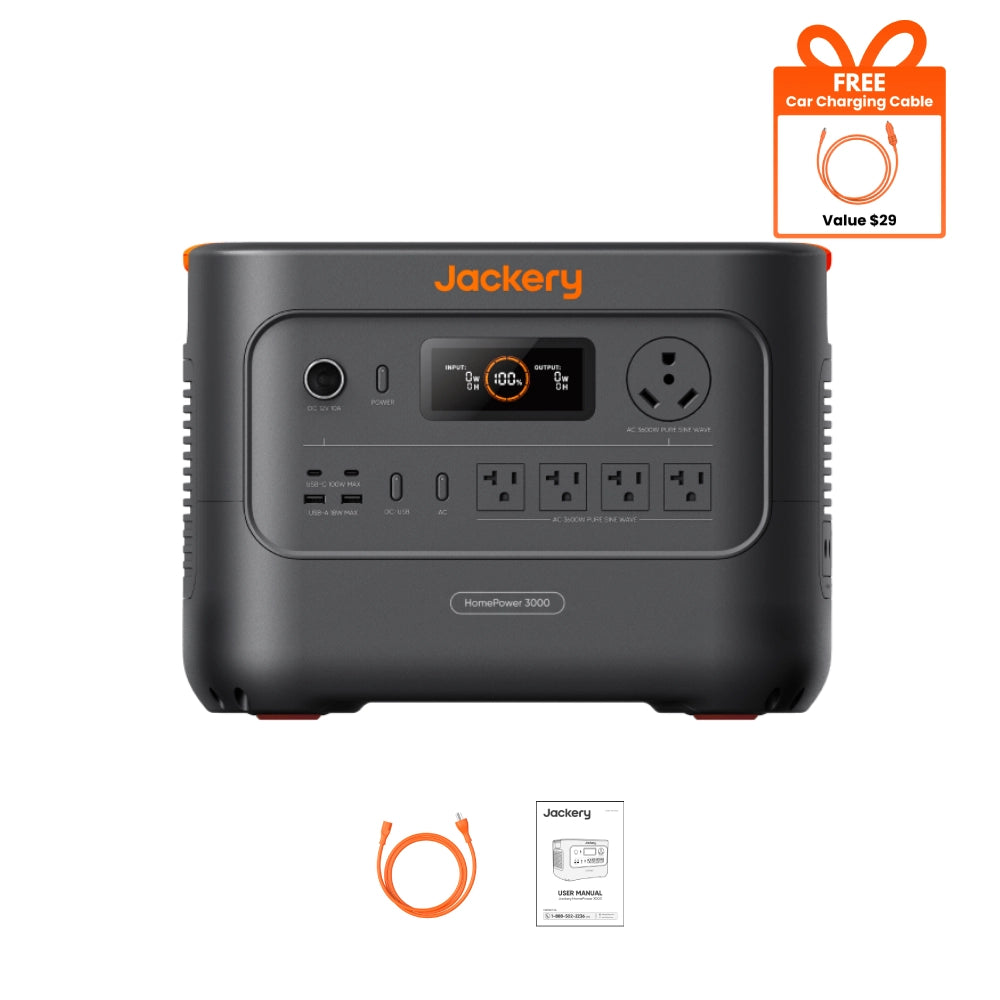 Jackery HomePower 3000 Portable Power Station - 3072Wh Capacity | 3600W (Surge 7200W) Output