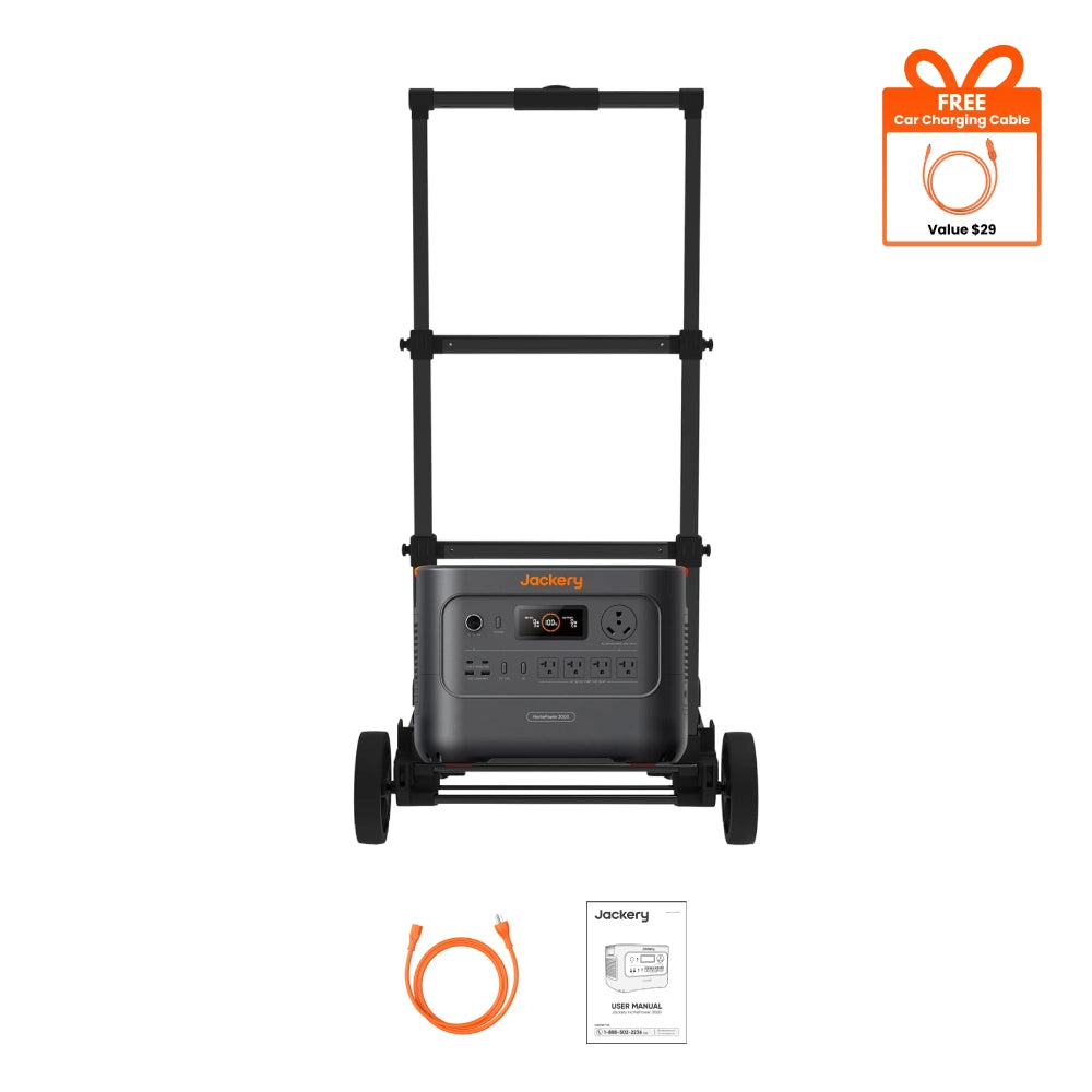 Jackery HomePower 3000 3072Wh Portable Power Station with Hand Truck