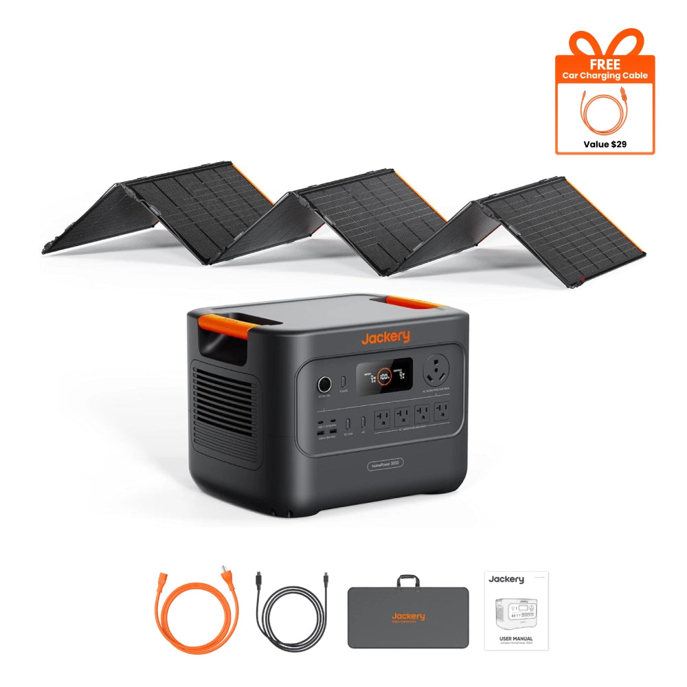 Jackery HomePower 3000 Solar Generator with SolarSaga 500X Solar Panel