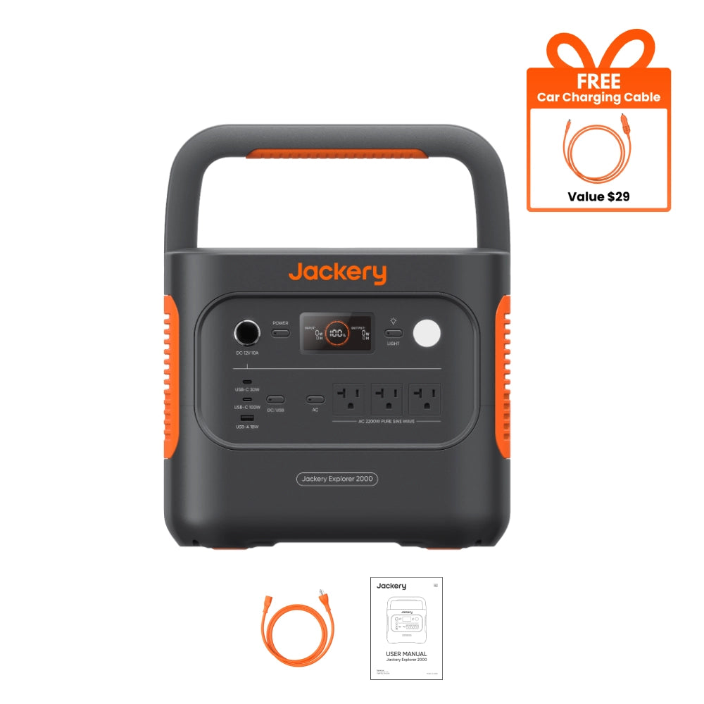 Jackery Explorer 2000 V2 Portable Power Station - 2042Wh Capacity | 2200W Output