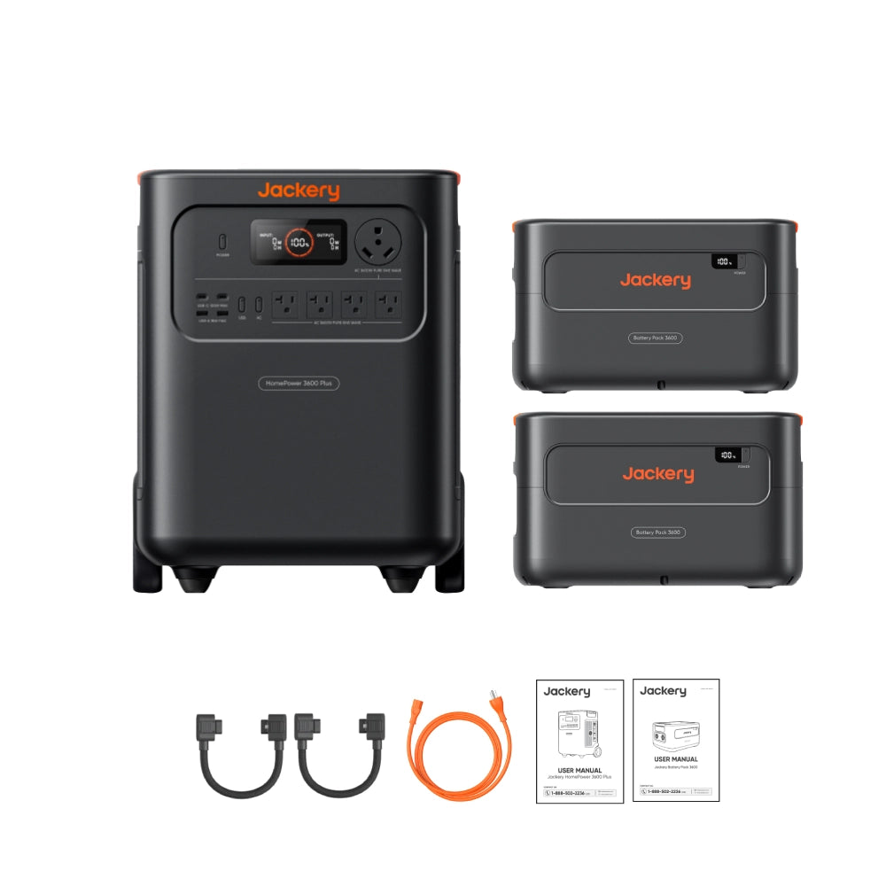 Jackery HomePower 3600 Plus 7.2kWh 3600W Portable Power Station with Expansion Battery Pack