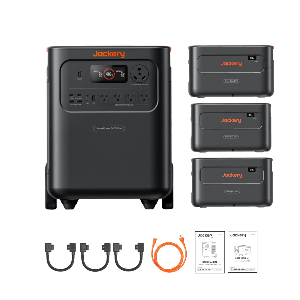 Jackery HomePower 3600 Plus 7.2kWh 3600W Portable Power Station with Expansion Battery Pack