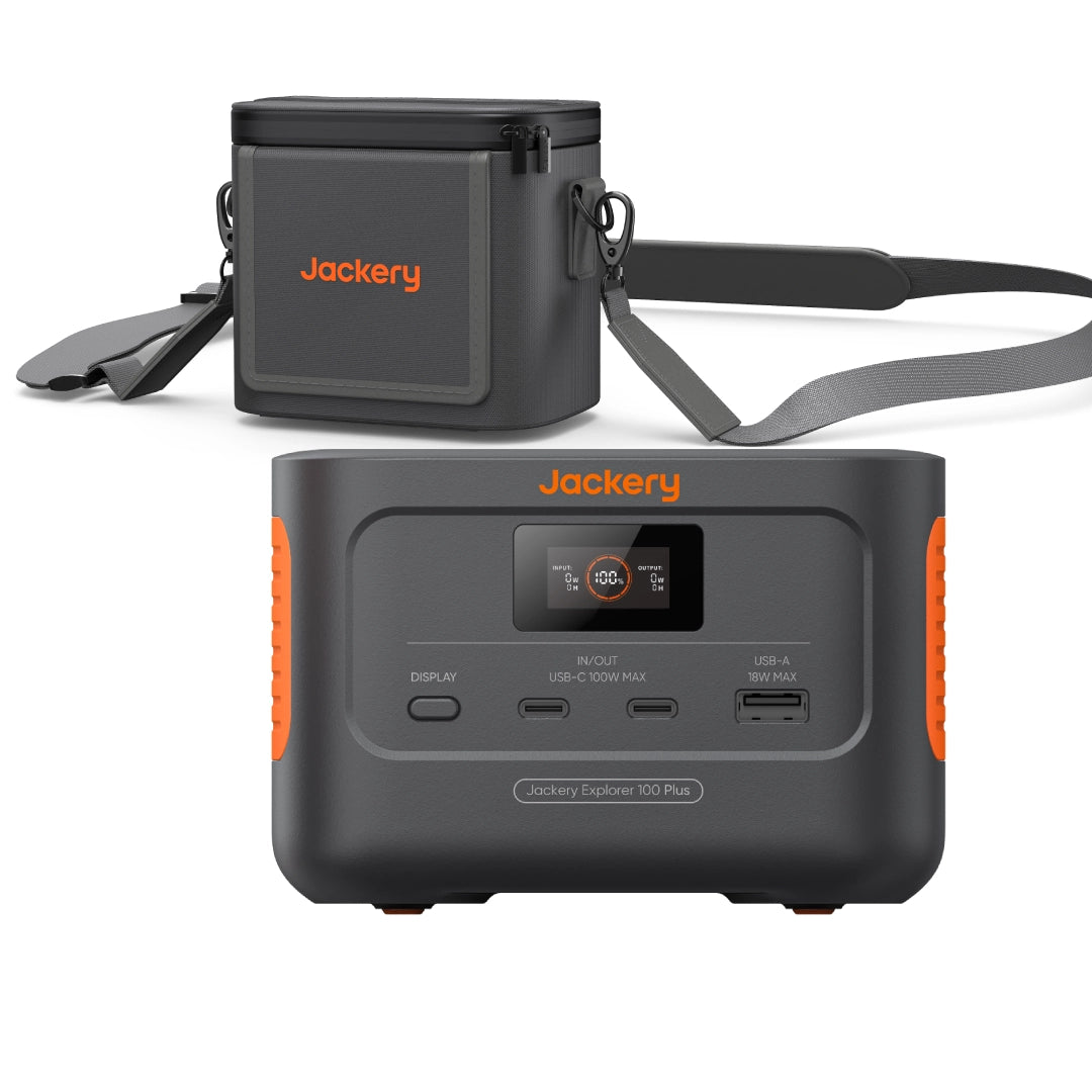 Jackery Explorer 100 Plus Portable Power Station with Mini Carrying Bag - 99Wh Capacity | 128W