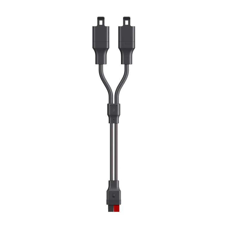 Jackery Anderson Black 7.5" Y Parellel Connector & Extension Cable 10 Ft