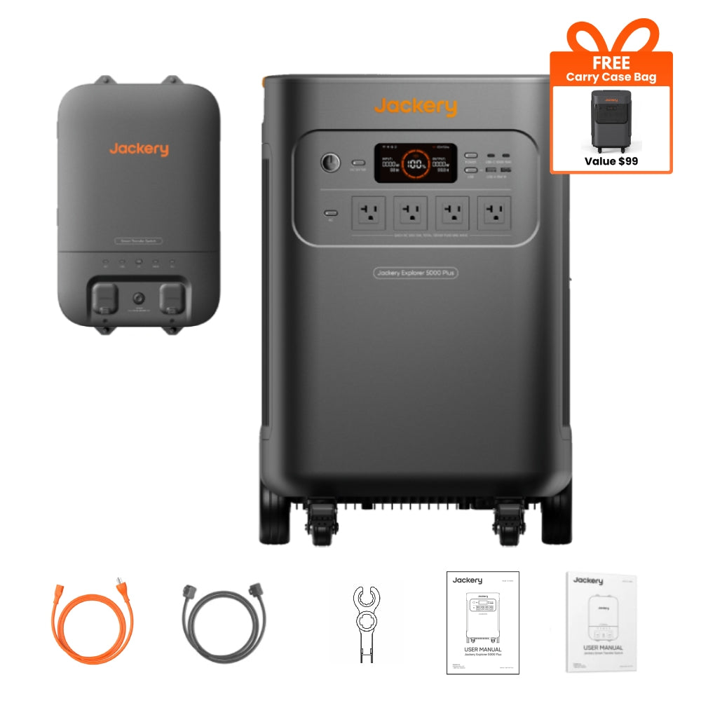 Jackery Explorer 5000 Plus 5040Wh Power Station with Smart Transfer Switch