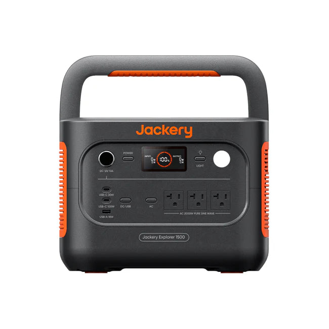Jackery Explorer 1500 V2 Solar Generator With SolarSaga 100W Air Solar Panel x 2
