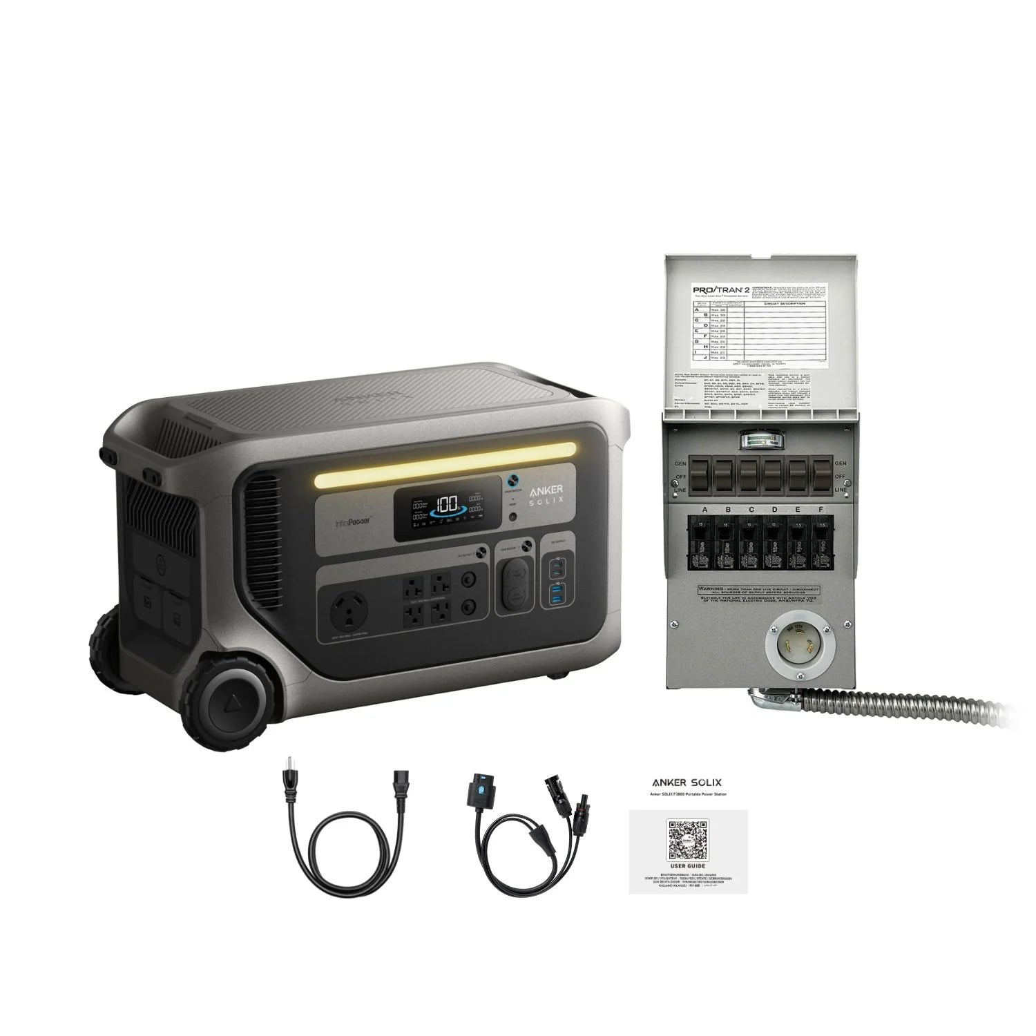 Anker SOLIX F3000 Portable Power Station + Transfer Switch