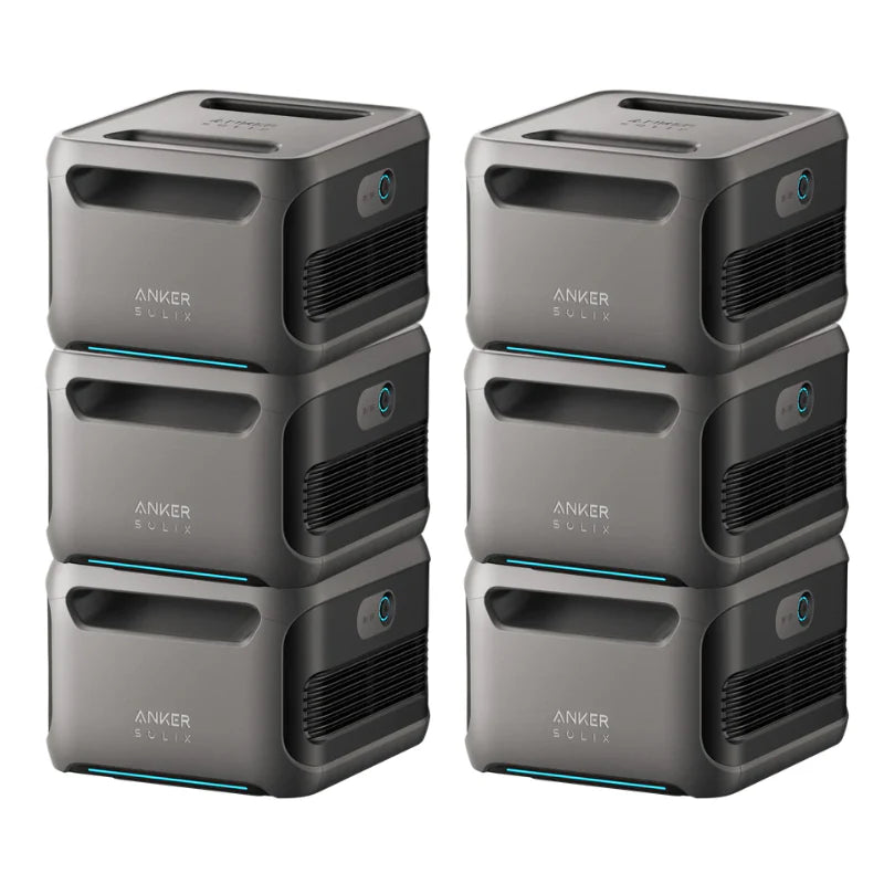 6× Anker SOLIX BP3800 Expansion Battery | For SOLIX F3800 & F3800 Plus