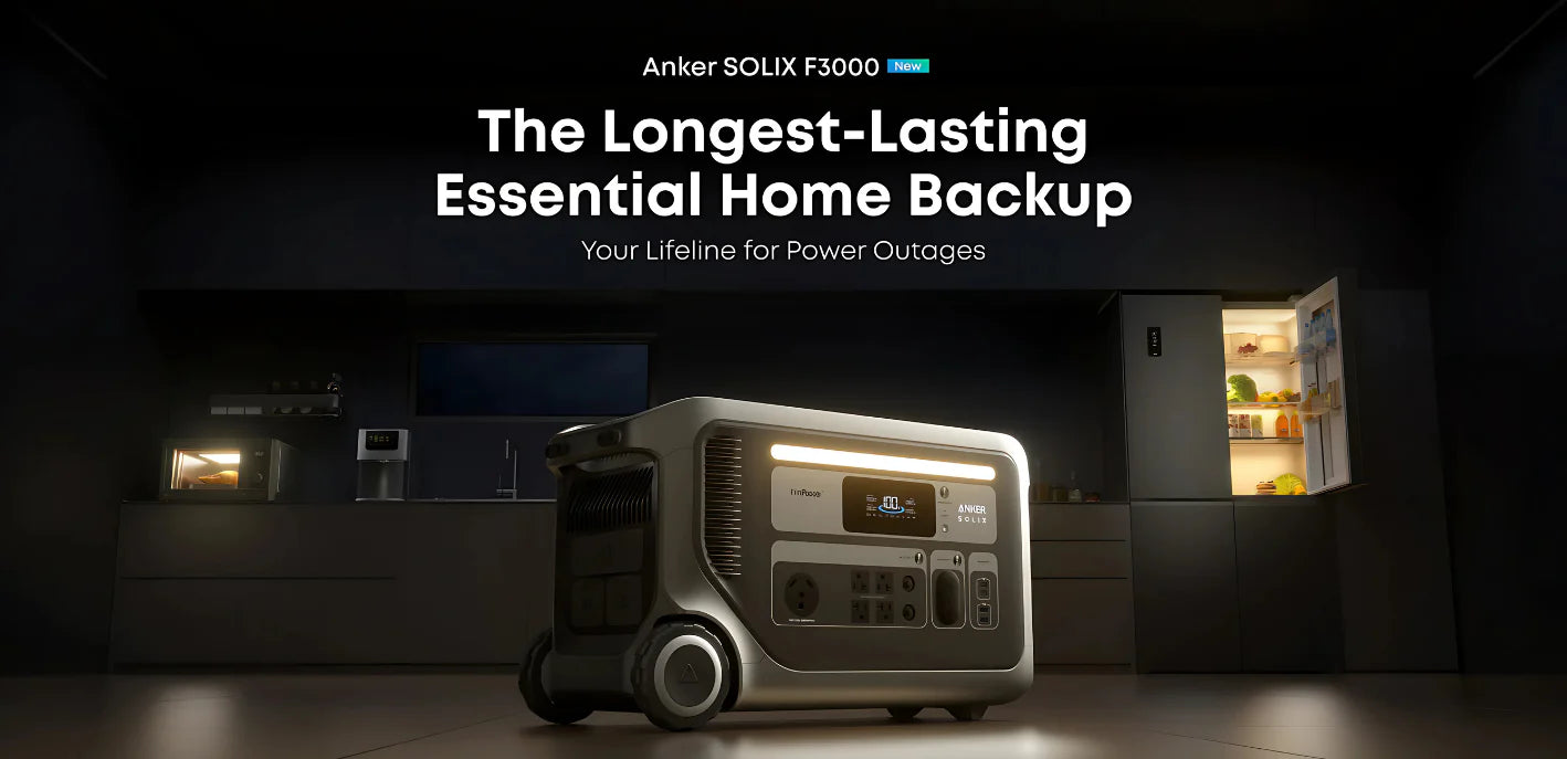 Anker SOLIX F3000 Portable Power Station + Transfer Switch