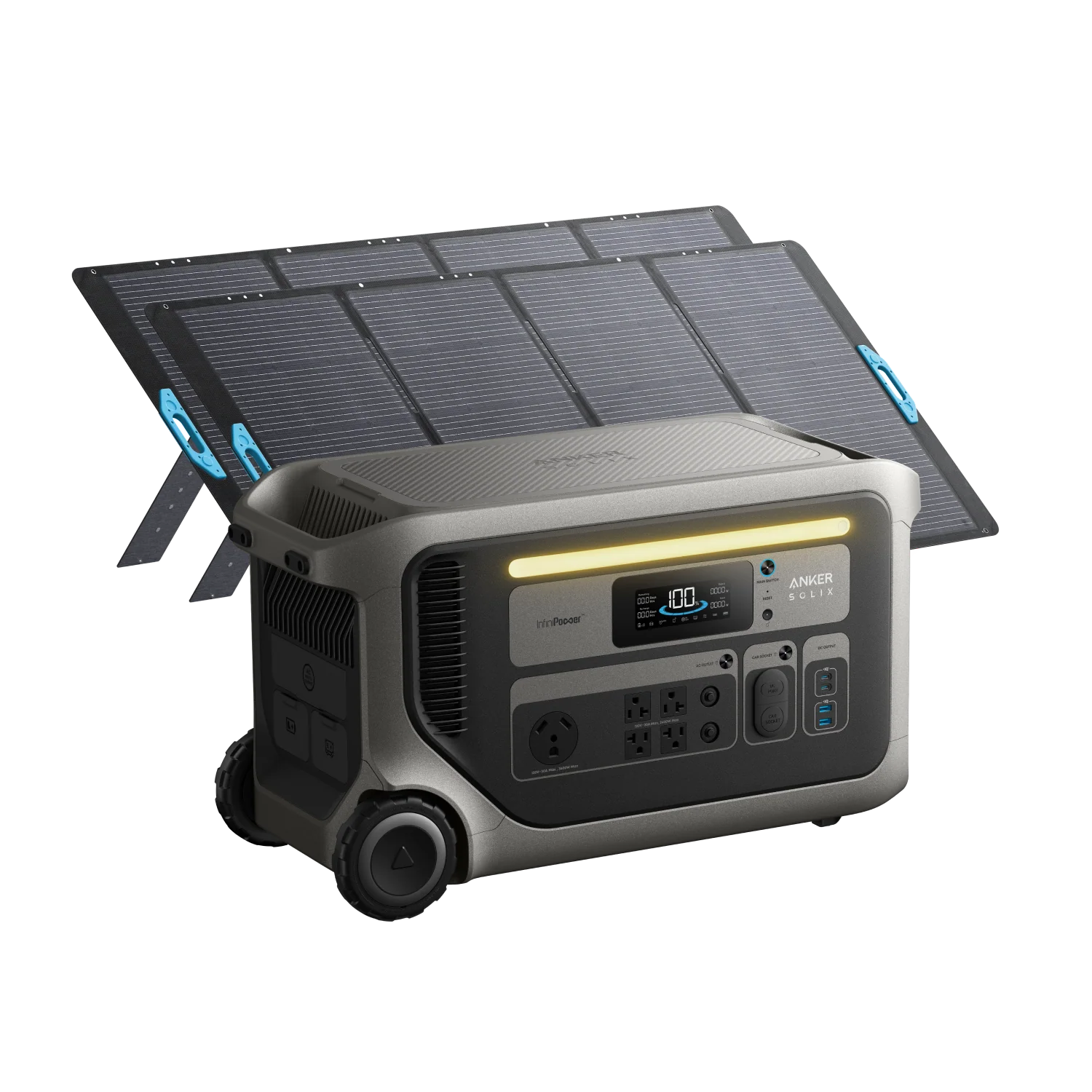 Anker SOLIX F3000 Portable Power Station + BP3000 Expansion Battery + 400w Portable Solar Panel + Power Saver Kits