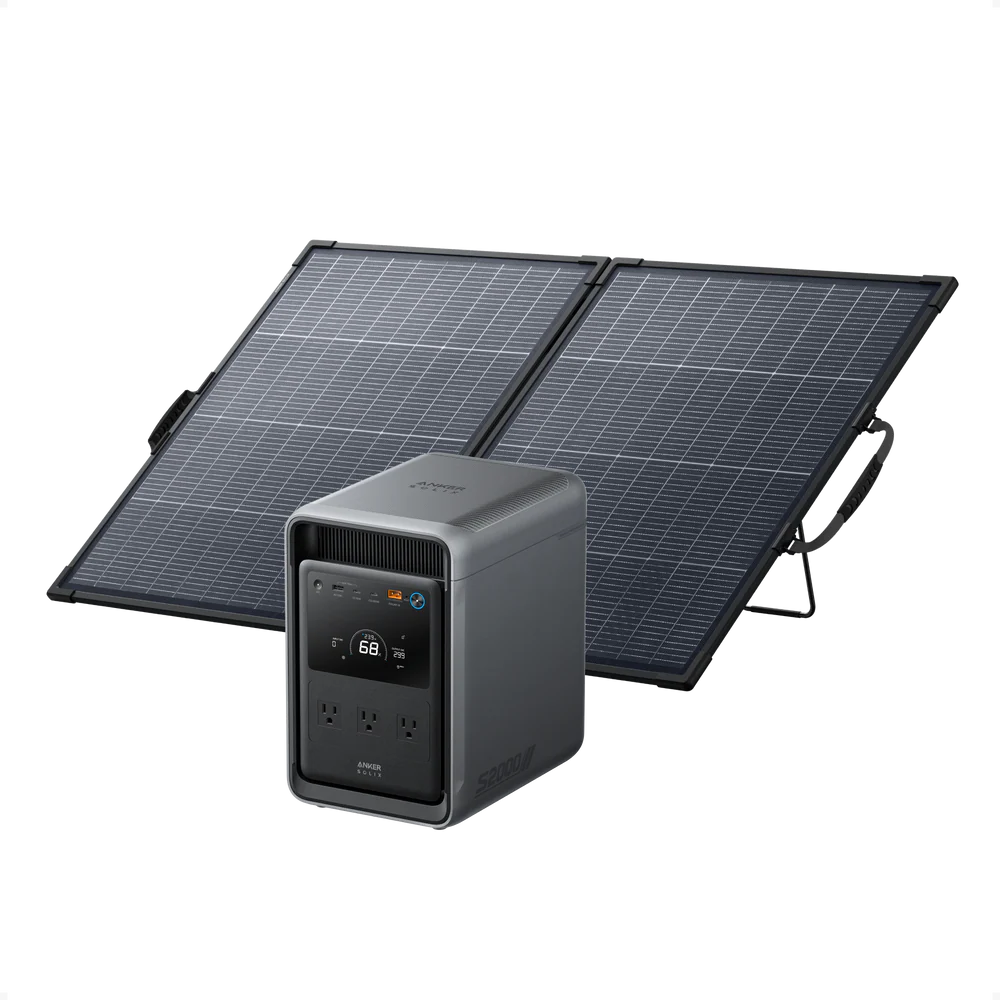 S2000 Solar Generator + 200W Bifacial Solar Panel