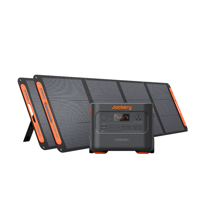 Jackery Explorer 2000 Plus Heavy-Duty Solar Generator with 2x SolarSaga 200W Solar Panel