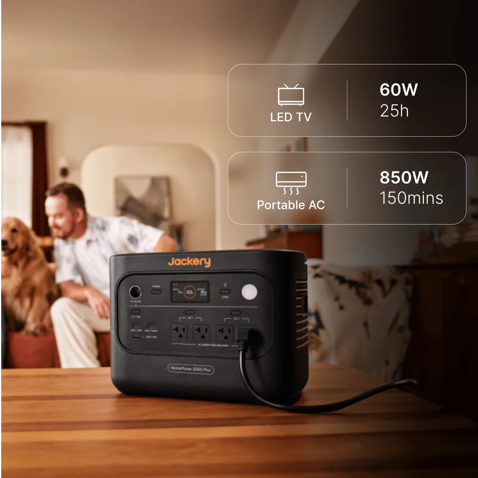 Jackery HomePower 2000 Plus v2 2048Wh Power Station with SolarSaga 500W Solar Panel