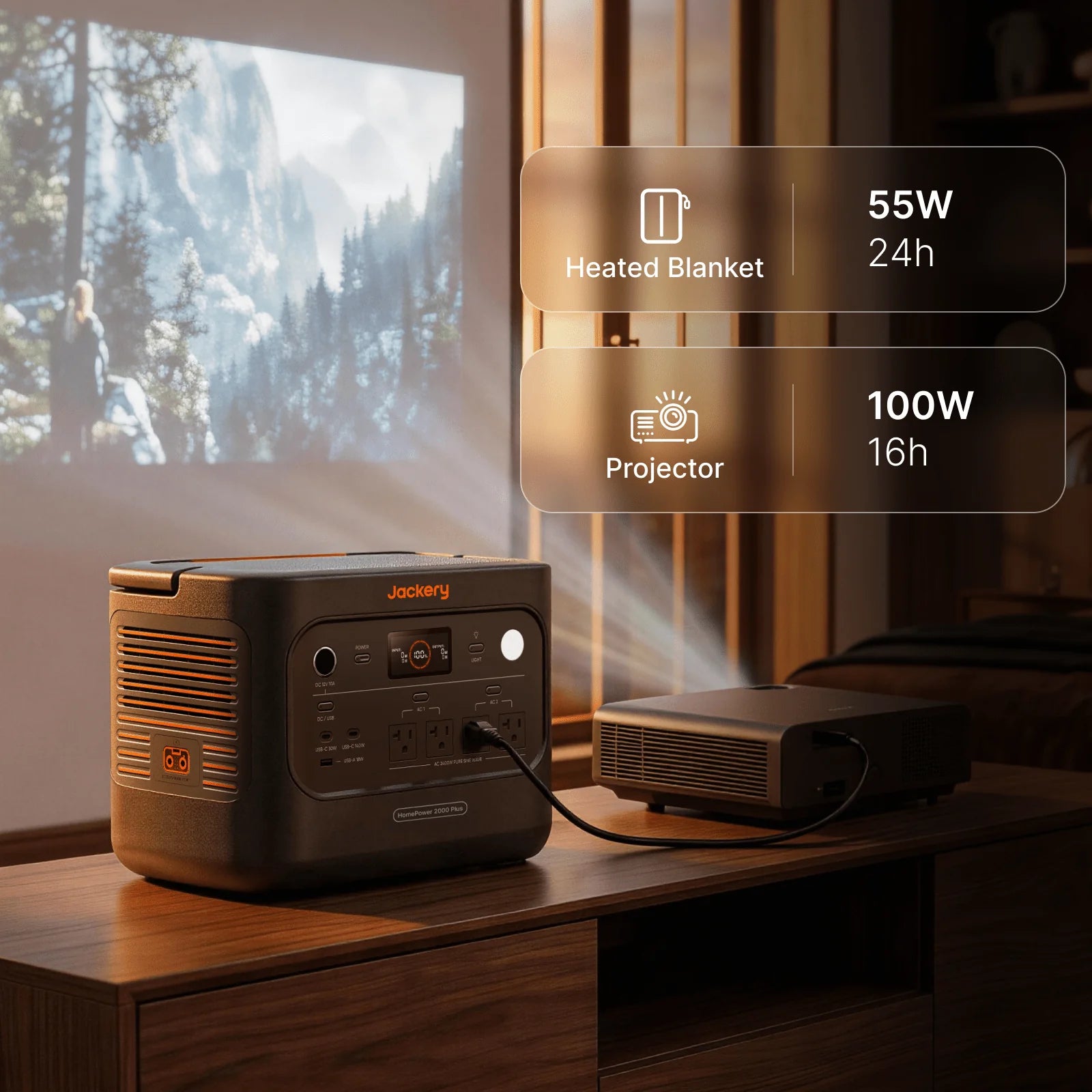 Jackery HomePower 2000 Plus v2 2048Wh Power Station with SolarSaga 500W Solar Panel