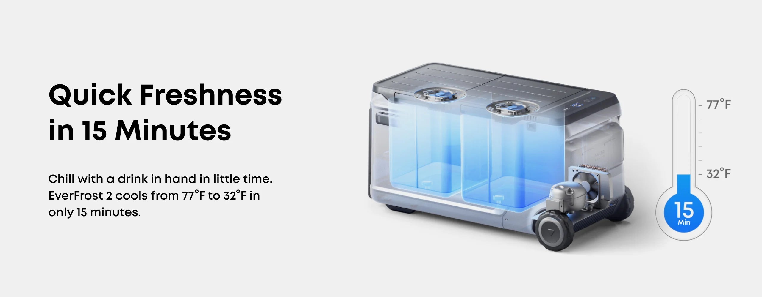 Anker SOLIX EverFrost 2 40L Electric Cooler + Removable Battery